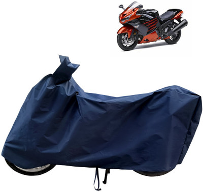 Horseyaart Waterproof Two Wheeler Cover for Kawasaki(Ninja ZX 14R BS6, Blue)