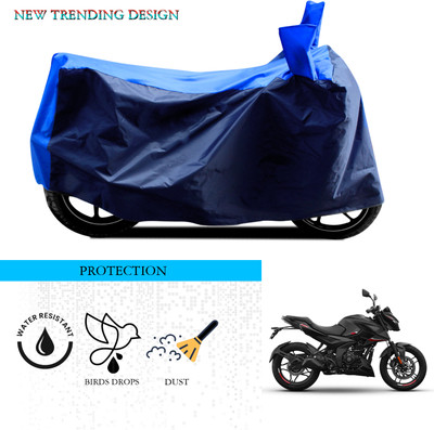 ANTHUB Waterproof Two Wheeler Cover for Bajaj(Pulsar 250, Black, Blue)