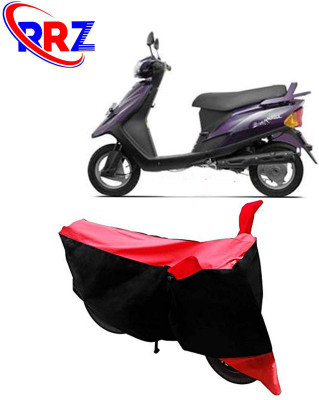 RRZ Waterproof Two Wheeler Cover for TVS(Teenz, Black, Red)