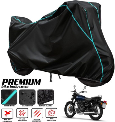 ZAQE Two Wheeler Cover for Royal Enfield(Bullet 350, Black, Blue)