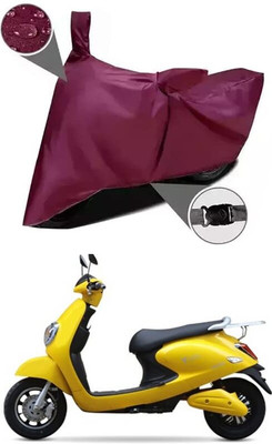 AASHTIK MART Two Wheeler Cover for Techo Electra(Emerge, Maroon)