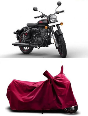 Coxtor Waterproof Two Wheeler Cover for Royal Enfield(Bullet 350, Maroon)