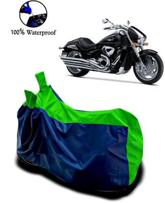 Autofly Waterproof Two Wheeler Cover for Suzuki(Intruder M1800R, Blue, Green)