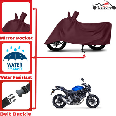 KEDIT Two Wheeler Cover for Suzuki(SV650, Maroon)