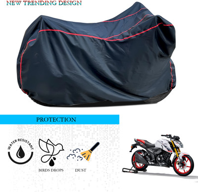 ANTHUB Waterproof Two Wheeler Cover for TVS(Apache RTR 160 4V, Black)