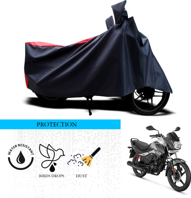 ANTHUB Waterproof Two Wheeler Cover for Hero(Passion Pro i3S, Black, Red)