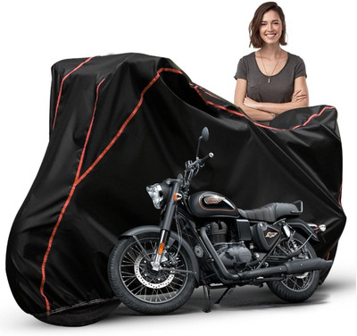 Car Styling Waterproof Two Wheeler Cover for Royal Enfield(Bullet 350, Black, Red, Multicolor)