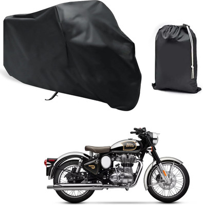 CODOKI Waterproof Two Wheeler Cover for Royal Enfield(Classic Chrome, Black)