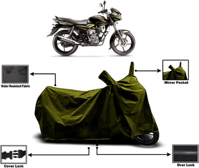Amexride Two Wheeler Cover for Bajaj(Discover 100 DTS-i, Green)