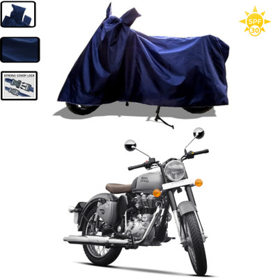 HWSXQAE Waterproof Two Wheeler Cover for Royal Enfield(Bullet, Blue)