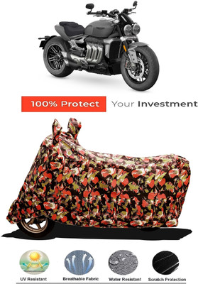Amexride Two Wheeler Cover for Triumph(Rocket III, Multicolor)