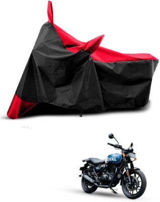AASHTIK MART Two Wheeler Cover for Universal For Bike(Hunter 350, Red, Black)