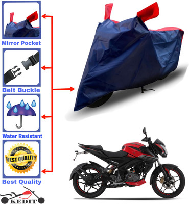 KEDIT Two Wheeler Cover for Bajaj(Pulsar NS-160 BS6, Red, Blue)