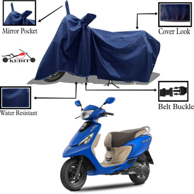 KEDIT Two Wheeler Cover for TVS(Scooty Zest BS6, Blue)