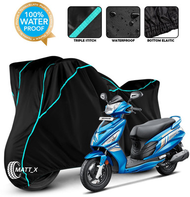 MATT_X Waterproof Two Wheeler Cover for Hero(Maestro, Black, Blue)