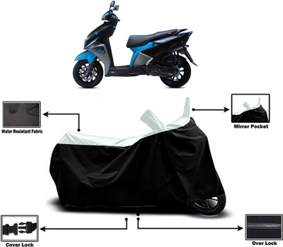 Amexride Two Wheeler Cover for TVS(Ntorq 125, White)