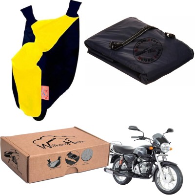 WolkomHome Waterproof Two Wheeler Cover for Bajaj(Boxer, Yellow, Blue)