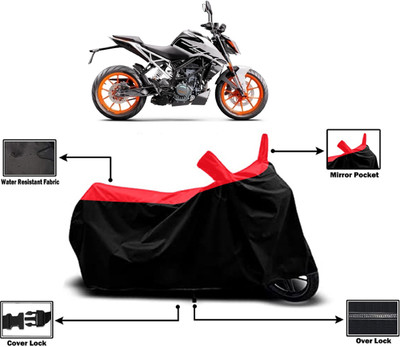 Amexride Two Wheeler Cover for KTM(200 Duke BS6, Red)