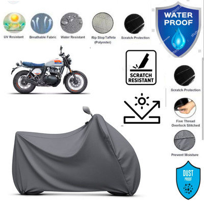 Arfafashions Two Wheeler Cover for Royal Enfield(Bullet Electra Twinspark, Grey)
