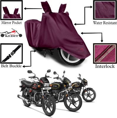 KEDIT Two Wheeler Cover for Hero(Splendor Plus, Maroon)
