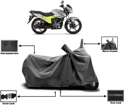 Amexride Two Wheeler Cover for Hero(Glamour Blaze, Grey)