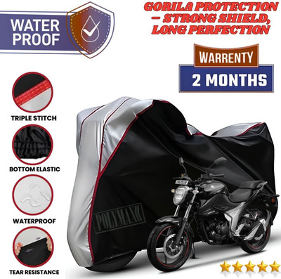 POLYMAXX Waterproof Two Wheeler Cover for Suzuki(Gixxer, Black)