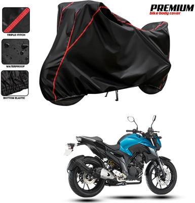 DeepShakshi AUTOMOTIVE Two Wheeler Cover for Yamaha(FZ 25 BS6, Black, Red)