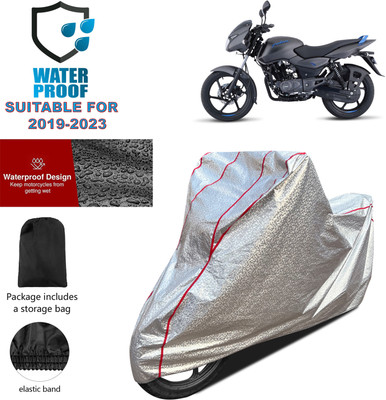 GOSHIV-car and bike accessories Waterproof Two Wheeler Cover for Bajaj(Pulsar 125 Neon BS6, Silver)