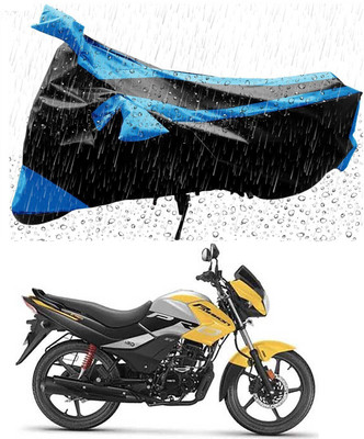 Mdstar Waterproof Two Wheeler Cover for Hero(Passion Pro i3S, Blue, Black)