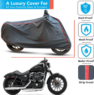 FAMEXON Waterproof Two Wheeler Cover for Harley Davidson(Iron 883, Grey)
