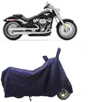 Coxtor Waterproof Two Wheeler Cover for Harley Davidson(Fat Boy, Blue)