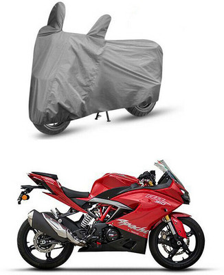 Mdstar Waterproof Two Wheeler Cover for TVS(Apache RTR 160 4V, Grey)