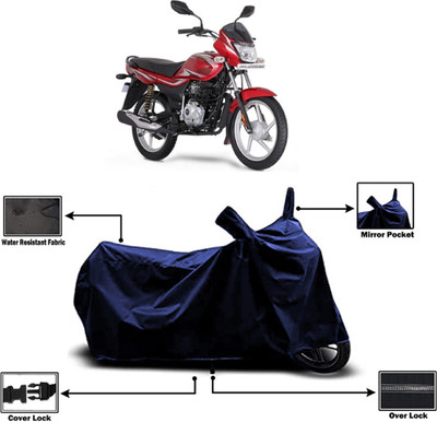 Amexride Two Wheeler Cover for Bajaj(Platina 100 DTS-i, Blue)