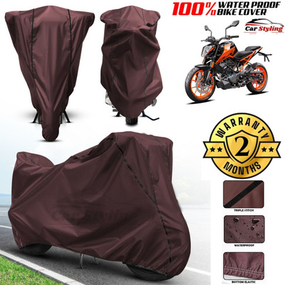 Car Styling Waterproof Two Wheeler Cover for KTM(390 Duke, Maroon, Black)