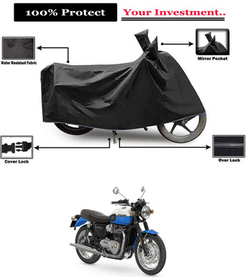 Amexride Two Wheeler Cover for Triumph(Bonneville T120 Black BS6, Black)