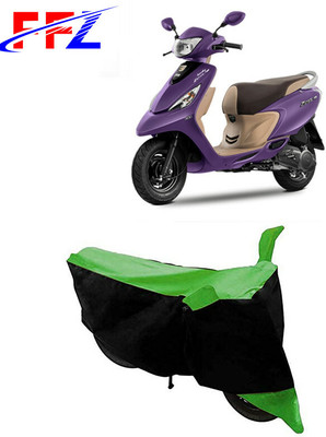 FFZ Two Wheeler Cover for TVS(Scooty Zest 110, Black, Green)