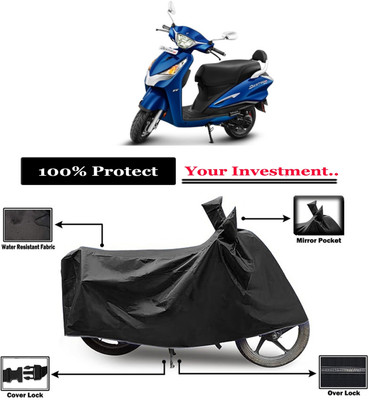 Amexride Two Wheeler Cover for Hero(MotoCorp Destini 125, Black)