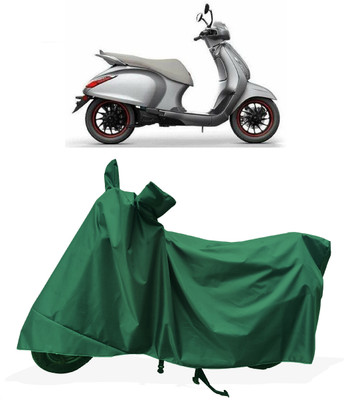 Tricway Two Wheeler Cover for Bajaj(Urbanite Chetak BS6, Green)