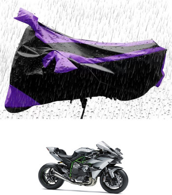 RONISH Waterproof Two Wheeler Cover for Kawasaki(Ninja H2R, Purple, Black)