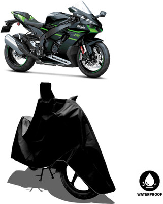 Amexride Waterproof Two Wheeler Cover for Kawasaki(Ninja ZX-10R BS6, Black)