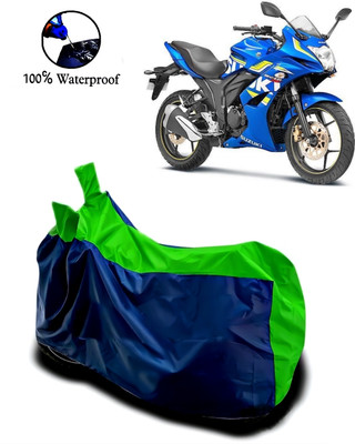 Autofly Waterproof Two Wheeler Cover for Suzuki(Gixxer SF 250, Blue, Green)