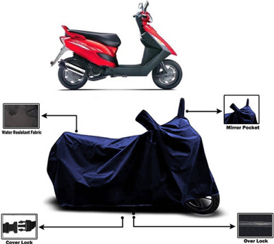KEDIT Two Wheeler Cover for Bajaj(Kristal, Black)