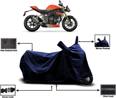 Amexride Two Wheeler Cover for Triumph(Speed Triple BS6, Blue)