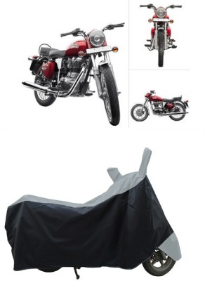 Coxtor Waterproof Two Wheeler Cover for Royal Enfield(Twin spark, Grey)