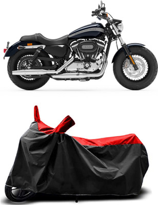 MMSSTAR Waterproof Two Wheeler Cover for Harley Davidson(1200 Custom, Red)