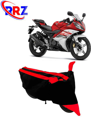 RRZ Waterproof Two Wheeler Cover for Yamaha(R15 V3, Black, Red)