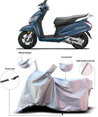 SEBONGO Waterproof Two Wheeler Cover for Honda(Activa 125, Silver)
