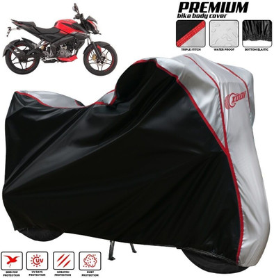 xodi Waterproof Two Wheeler Cover for Bajaj(Pulsar 180NS BS6, Silver, Black)