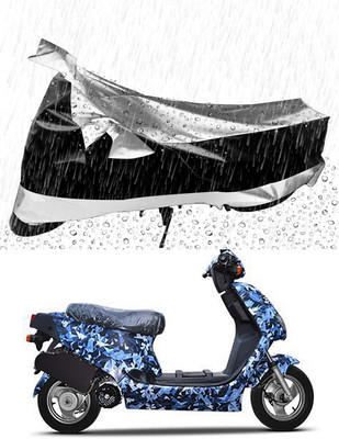 Mdstar Waterproof Two Wheeler Cover for Hero(Electric AXLHE-20, Silver, Black)