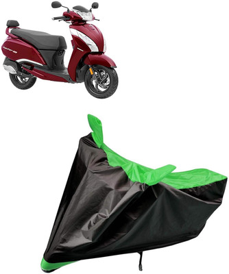 aksmit Two Wheeler Cover for TVS(Jupiter 125, Black, Green)
